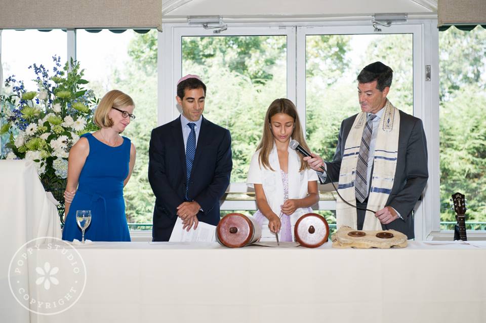Rabbi Cantor Ron Broden leading a Bat Mitzvah ceremony